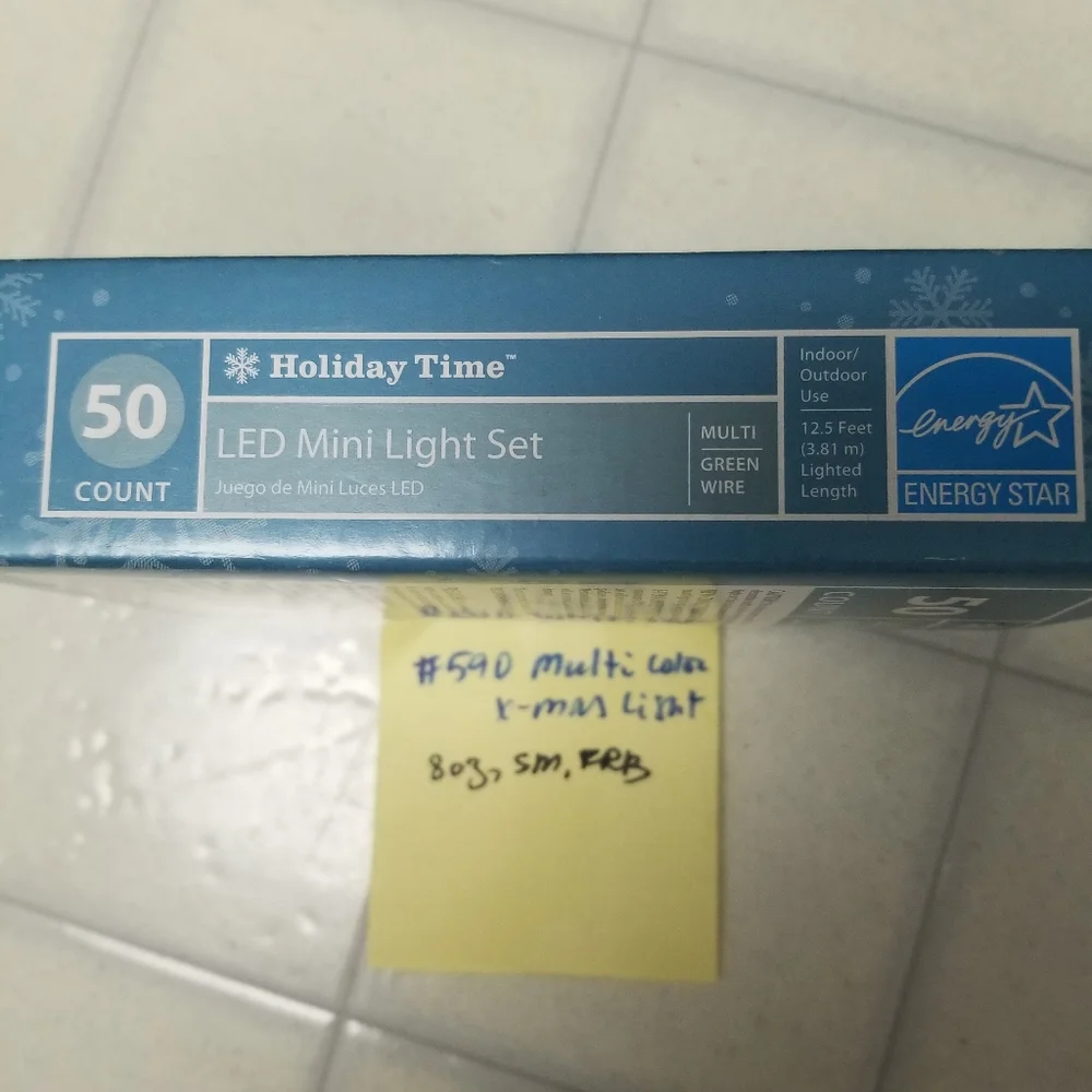 #590 NIB Christmas Holiday Times 50 Mini White LED Lights